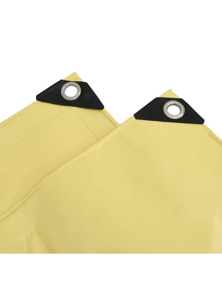 Telo 650g / m² Beige 4 x 4 m Tela con rivestimento in PVC