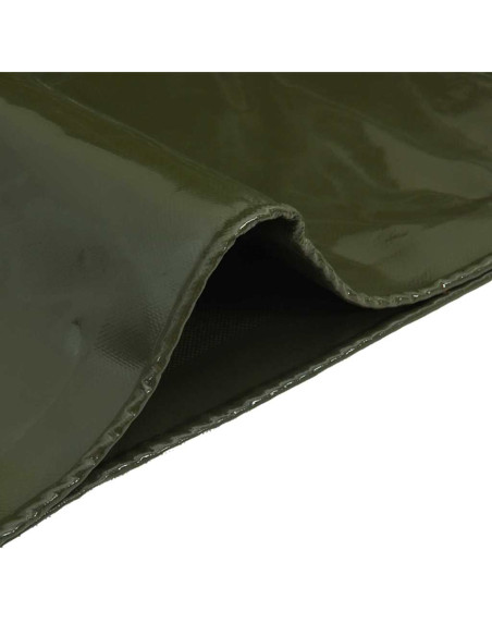 Telo 650g / m² Verde oliva 1,5 x 6 m Tela con rivestimento in PVC