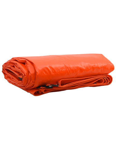 Telo 650g / m² Arancione 2 x 3 m Tela con rivestimento in PVC