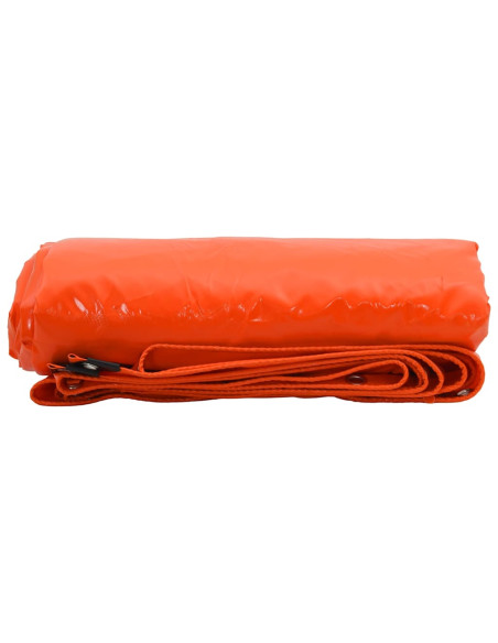 Telo 650g / m² Arancione 1,5 x 10 m Tela con rivestimento in PVC