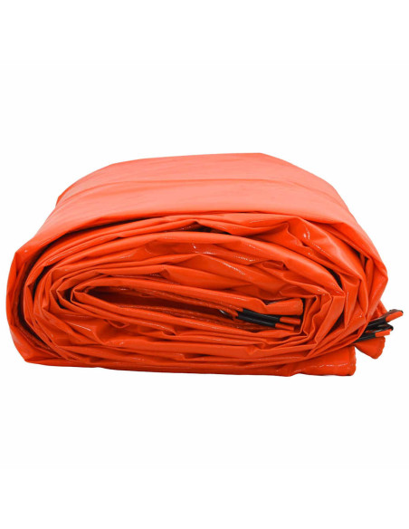 Telo 650g / m² Arancione 1 x 2,5 m Tela con rivestimento in PVC