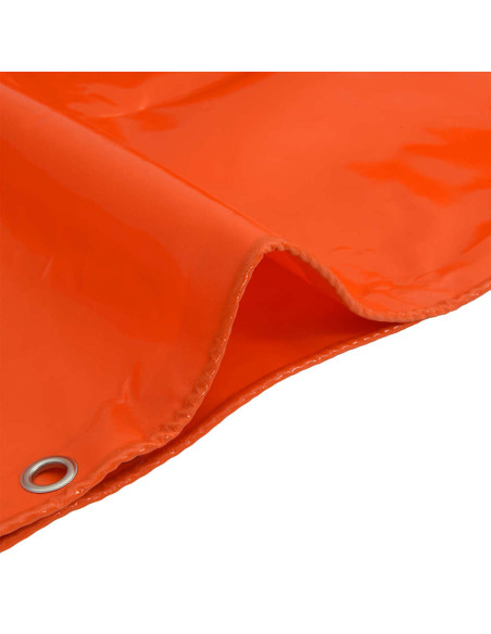 Telo 650g / m² Arancione 5 x 7 m Tela con rivestimento in PVC