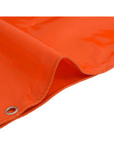 Telo 650g / m² Arancione 5 x 8 m Tela con rivestimento in PVC 2