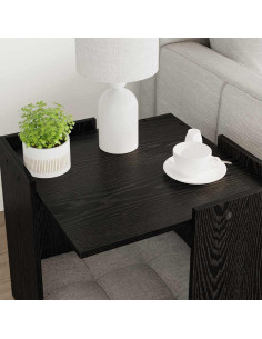 Rifugio per lettiera per gatti Rovere nero 53 x 53 x 51 cm 2