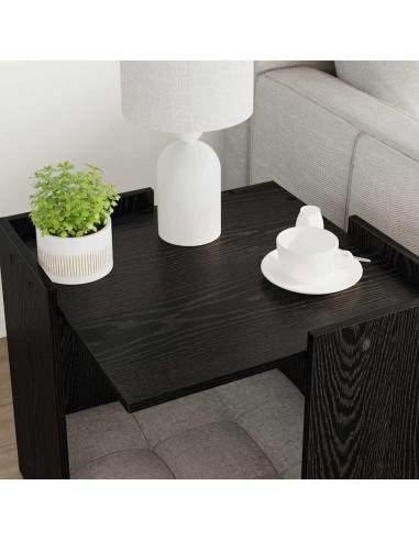 Rifugio per lettiera per gatti Rovere nero 53 x 53 x 51 cm