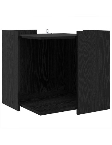 Rifugio per lettiera per gatti Rovere nero 53 x 53 x 51 cm