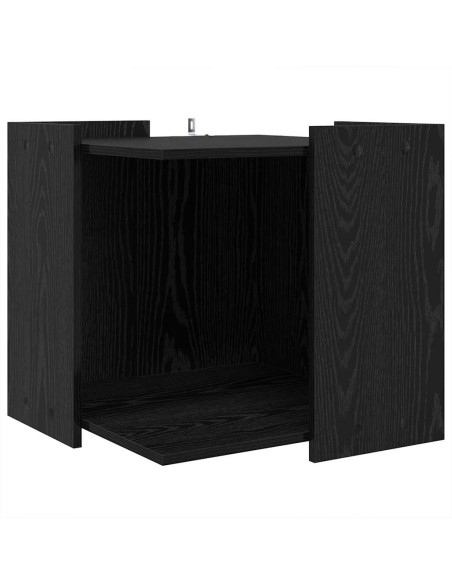 Rifugio per lettiera per gatti Rovere nero 53 x 53 x 51 cm