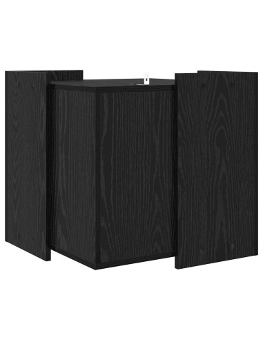 Rifugio per lettiera per gatti Rovere nero 53 x 53 x 51 cm