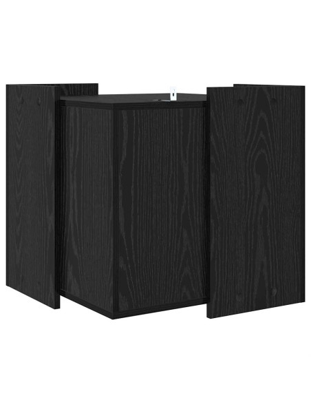 Rifugio per lettiera per gatti Rovere nero 53 x 53 x 51 cm