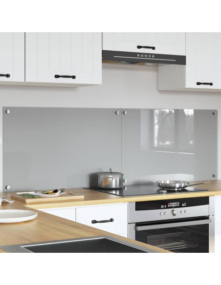 Rivestimento da Cucina 2 pcs Grigio chiaro 80 x 50 cm