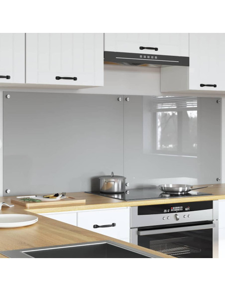 Schienale da cucina 2 pcs Grigio chiaro 80 x 60 cm