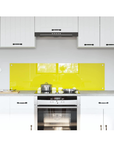 Rivestimento da Cucina 2 pcs Giallo 70 x 40 cm vetro temperato