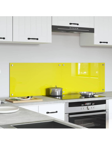 Rivestimento da Cucina 2 pcs Giallo 70 x 40 cm vetro temperato