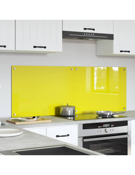 Rivestimento da Cucina 2 pcs Giallo 70 x 50 cm vetro temperato