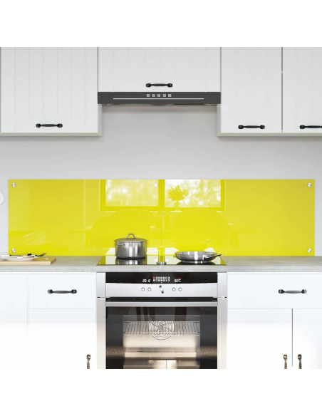 Rivestimento da Cucina 2 pcs Giallo 80 x 40 cm vetro temperato