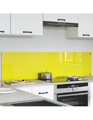 Rivestimento da Cucina 2 pcs Giallo 80 x 40 cm vetro temperato