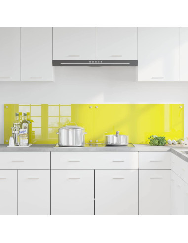 Rivestimento da Cucina 2 pcs Giallo 90 x 40 cm vetro temperato