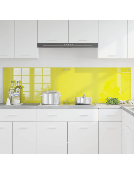 Rivestimento da Cucina 2 pcs Giallo 90 x 50 cm vetro temperato