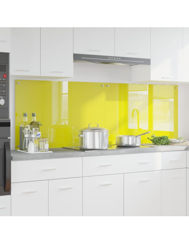 Rivestimento da Cucina 2 pcs Giallo 90 x 60 cm vetro temperato