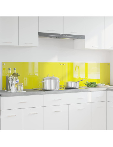 Rivestimento da Cucina 2 pcs Giallo 100 x 40 cm vetro temperato