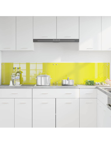 Rivestimento da Cucina 2 pcs Giallo 100 x 40 cm vetro temperato