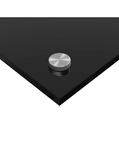 Schienale da cucina 2 pcs Nero 110 x 50 cm vetro temperato