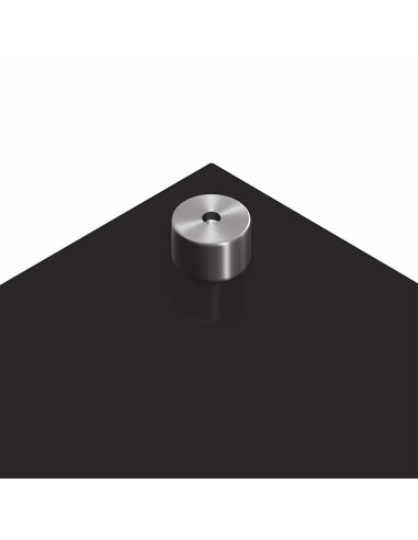 Schienale da cucina 2 pcs Nero 110 x 50 cm vetro temperato