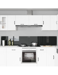 Schienale da cucina 2 pcs Nero 120 x 40 cm vetro temperato 2