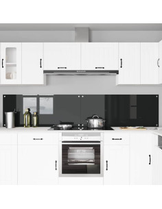 Schienale da cucina 2 pcs Nero 120 x 50 cm vetro temperato 2