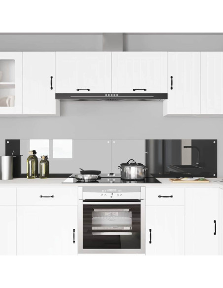 Rivestimento da Cucina 2 pcs Grigio scuro 110 x 40 cm