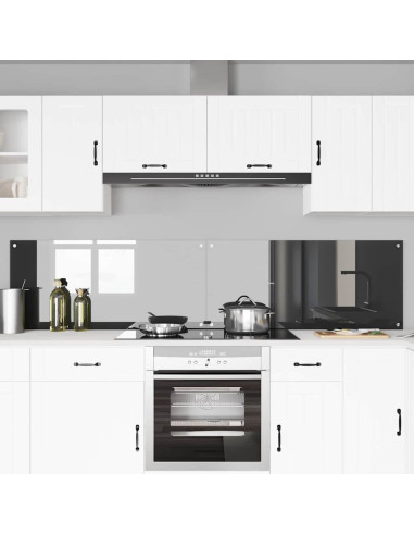 Rivestimento da Cucina 2 pcs Grigio scuro 110 x 50 cm