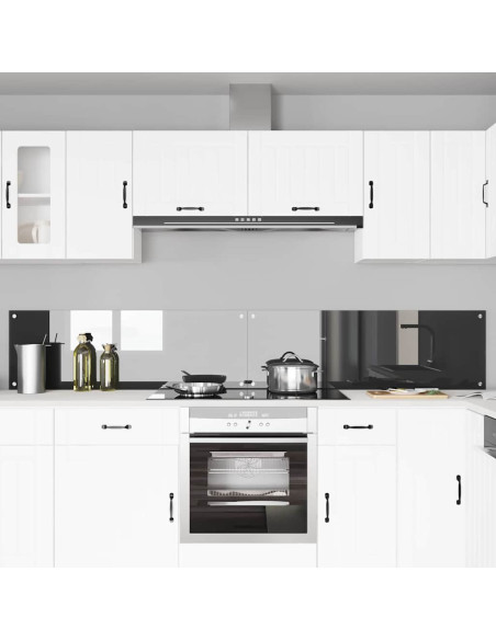 Rivestimento da Cucina 2 pcs Grigio scuro 120 x 40 cm