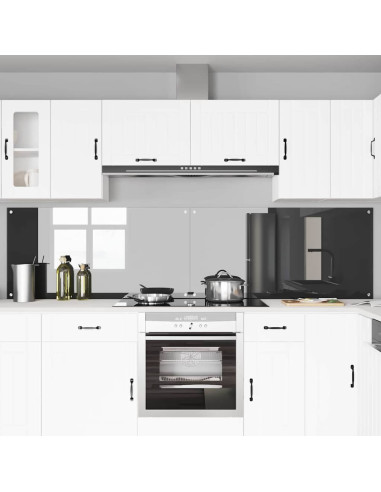 Schienale da cucina 2 pcs Grigio scuro 120 x 60 cm