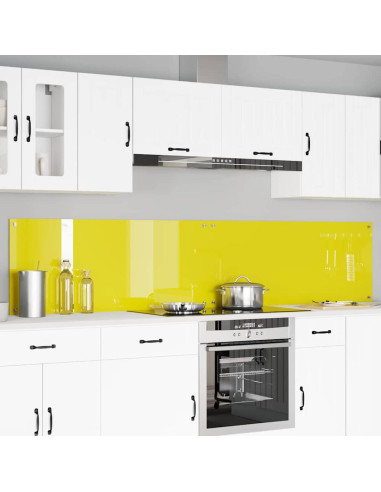Rivestimento da Cucina 2 pcs Giallo 120 x 50 cm vetro temperato