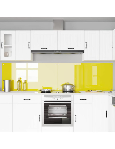 Rivestimento da Cucina 2 pcs Giallo 120 x 60 cm vetro temperato