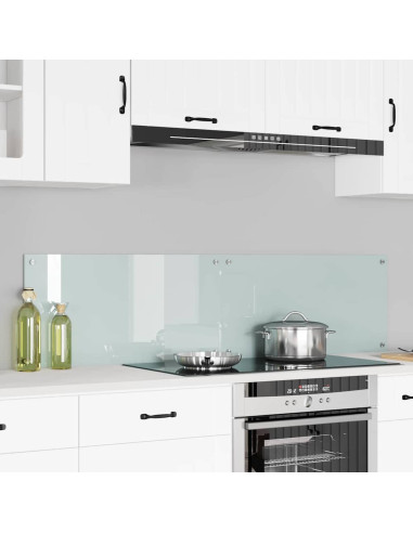 Schienale da cucina 2 pcs Bianco 80 x 40 cm vetro temperato