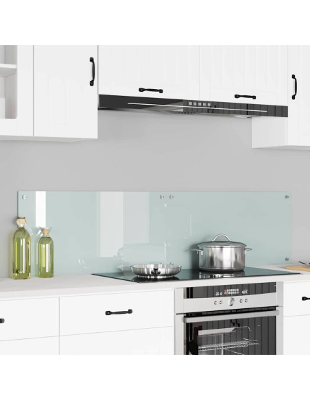 Schienale da cucina 2 pcs Bianco 80 x 40 cm vetro temperato