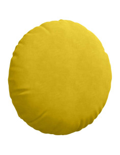 Cuscini per Seduta 2 pcs Giallo Ø 40 x 13 cm Velluto 2