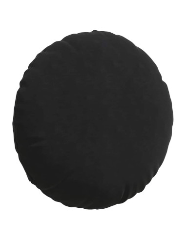 Cuscini per Seduta 2 pcs Nero Ø 40 x 13 cm Velluto