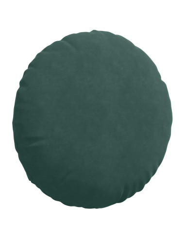Cuscini per Seduta 2 pcs Verde Scuro Ø 40 x 13 cm Velluto