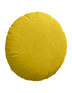Cuscini per Seduta 2 pcs Giallo Ø 40 x 13 cm Velluto