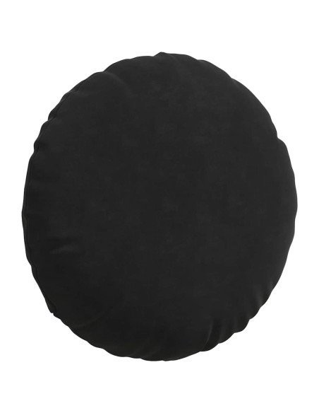 Cuscini per Seduta 2 pcs Nero Ø 40 x 13 cm Velluto Cuscini per Seduta 2 pcs Nero Ø 40 x 13 cm Velluto
