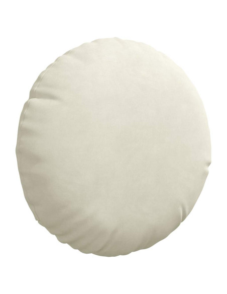 Cuscini per Seduta 2 pcs Crema Ø 40 x 13 cm Velluto Cuscini per Seduta 2 pcs Crema Ø 40 x 13 cm Velluto