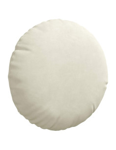 Cuscini per Seduta 2 pcs Crema Ø 40 x 13 cm Velluto 2