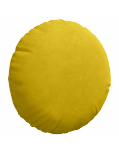Cuscini per Seduta 2 pcs Giallo Ø 40 x 13 cm Velluto