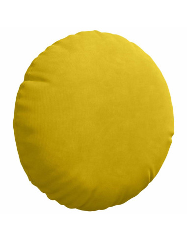 Cuscini per Seduta 2 pcs Giallo Ø 40 x 13 cm Velluto