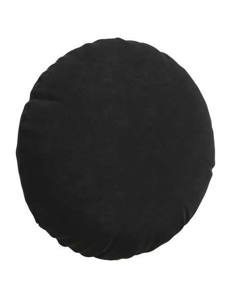 Cuscini per Seduta 2 pcs Nero Ø 40 x 13 cm Velluto Cuscini per Seduta 2 pcs Nero Ø 40 x 13 cm Velluto