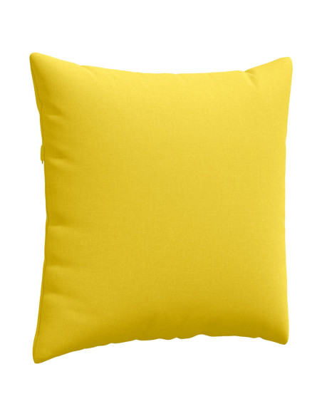 Cuscini da Divano 2 pcs Giallo Chiaro 60 x 60 cm Tessuto Cuscini da Divano 2 pcs Giallo Chiaro 60 x 60 cm Tessuto