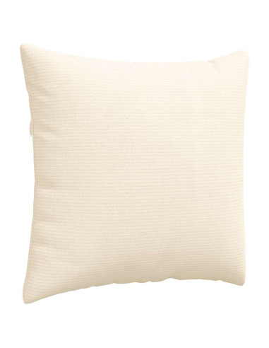 Cuscini da Divano 2 pcs Crema 50 x 50 cm Tessuto in Cords