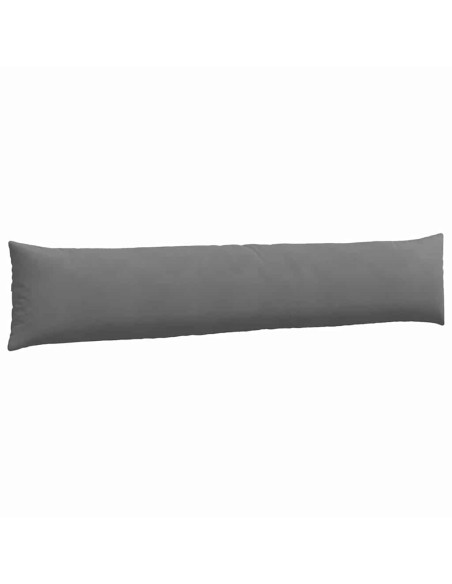 Cuscini da Divano 2 pcs Grigio scuro 200 x 40 cm Tessuto